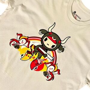 Tokidoki Bulletto Mafia Bull Men’s Large T-Shirt Little Devil Chili Peppers NWT